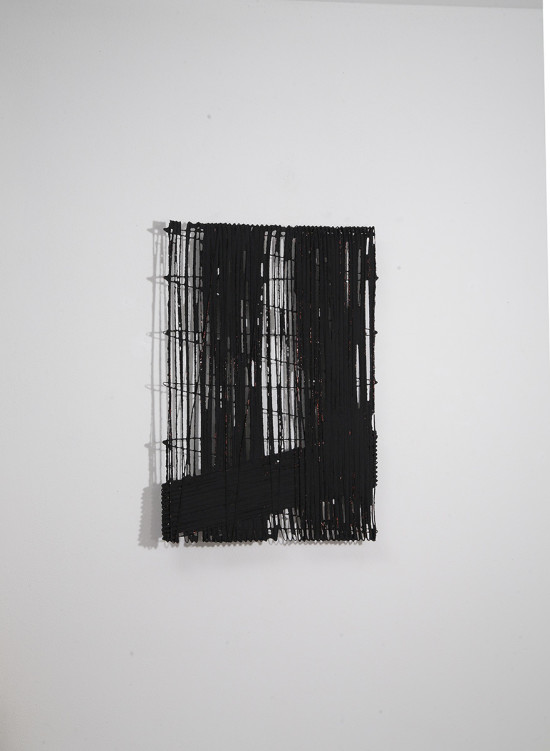 C/S B103-07, 2013, cellulose, fils de cuivre et pigments noirs, 65 x 45 cm © Antonella Zazzera. Courtesy Galerie Jaeger Bucher / Jeanne-Bucher, Paris.